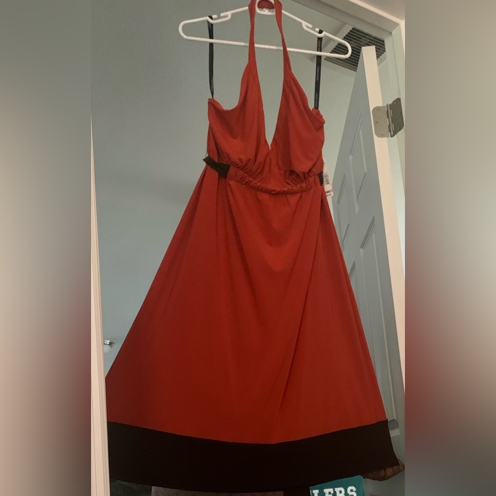 bisou bisou michele bohbot Dark Rust/Brown Dress Size 18